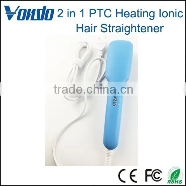VONDO 2 in 1 PTC Heating Ionic Hair Straightener Comb