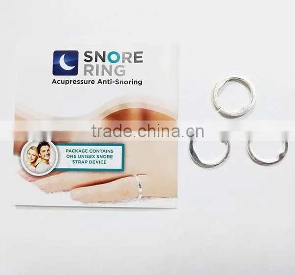 Silver anti snoring ring