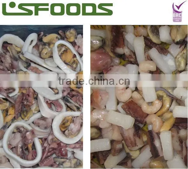 Frozen mixed seafood