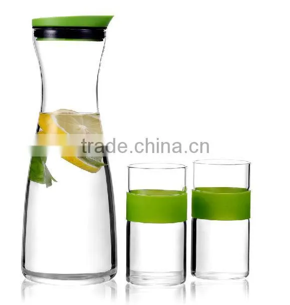 clear glass jug/pitcher set,glass water jug with cups
