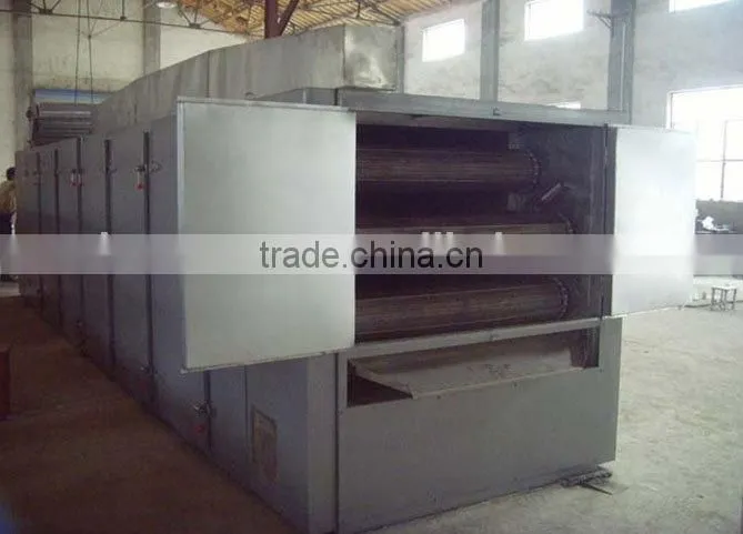 Nanyang Brand latest and cleaning hot air continuous mesh belt dry fruit machine