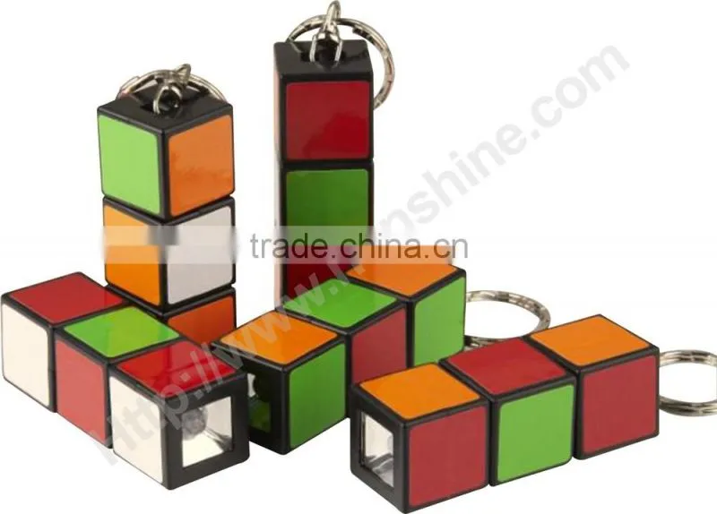 Rubik's cube led gift light keychain wholesale