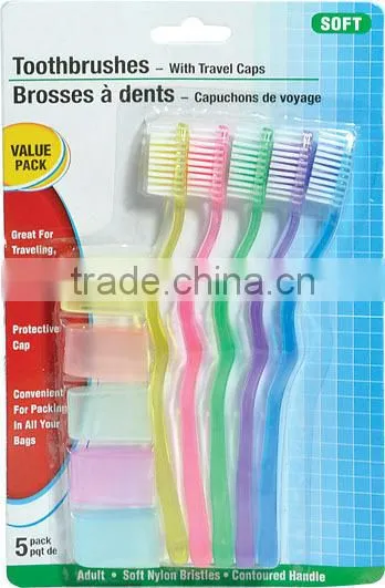 5 pcs travel toothbrush