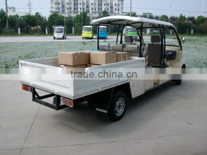 48v 4 seater rear cargo box electric pickup, electric pallet, cargo box electric truck