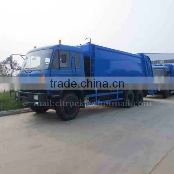 300hp DONGFENG 6*4 Refuse Compactor Truck 16 m3