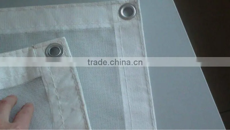 white color 100% Polyester Fire resistant PVC Building Protection Mesh Sheet Manufacturer