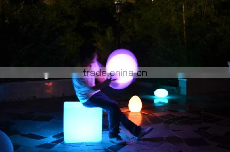 50cm large size RGB outdoor LED cubic stool