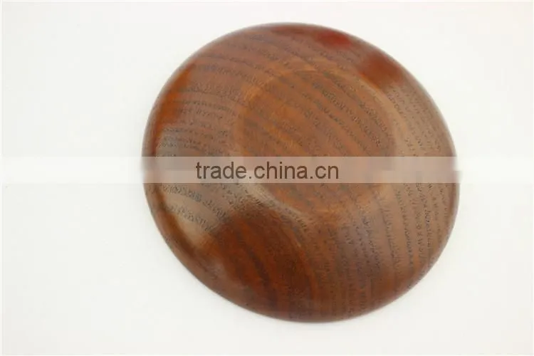 Japanese Style Dessert Plate,Wooden Sushi Dish,Round Wood Dry Fruit Plate, 10cm
