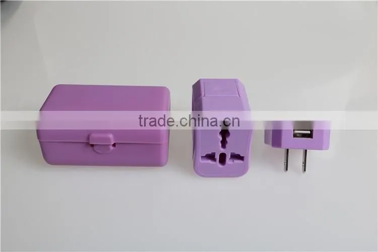 Mini Top Selling Worldwide Unviersal Good Quality Cheap multi travel adapter plug with single USB port