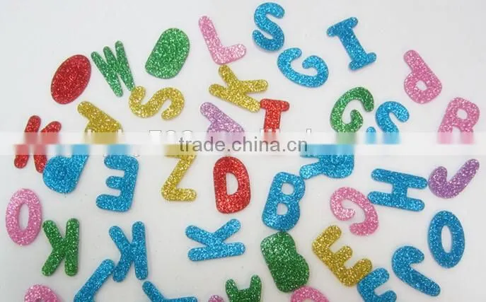 EVA foam glitter educational heart toy kit ,diy EVA foam material kit,wholesalse diy eva products