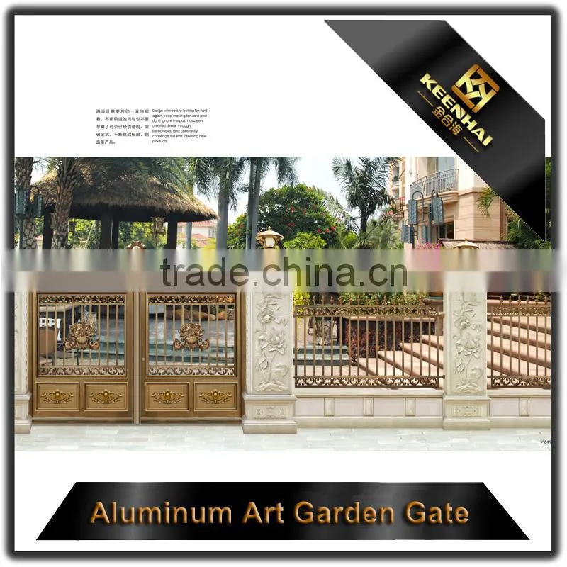 Powder Coated Cast Aluminum Main Gate and Fence Wall Design