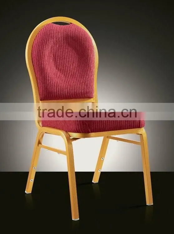 wholesale red golden 5 star aluminum banquet hall chair LQ-QL2022RG