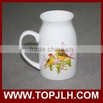 2017 new listed white ceramic milk cups