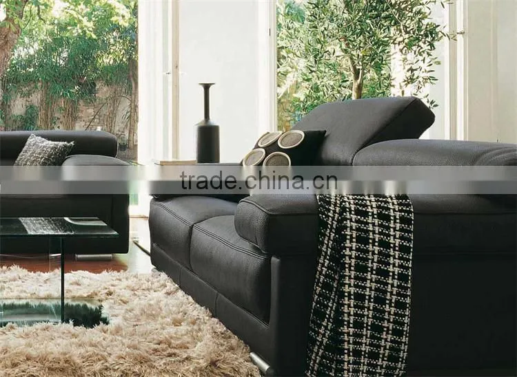 New Design Italiy Top Grade Leather Adjustable Headrest Sofa