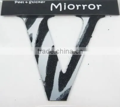 Mirror Wall Sticker Letter V