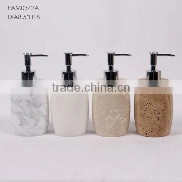 Bathroom design marble effect bath soap dispenser / wholesale bathroom accessories set
