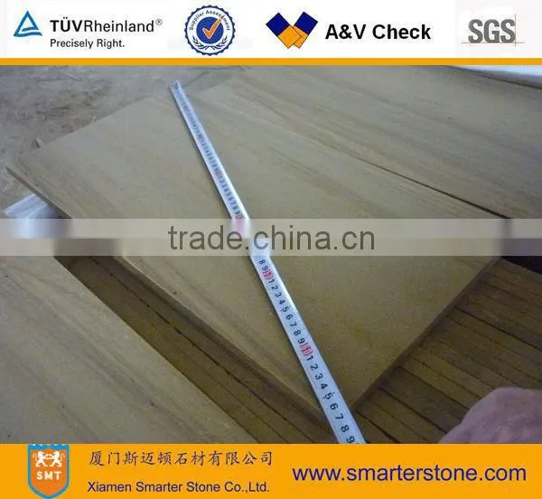 Yellow wooden sandstone tile