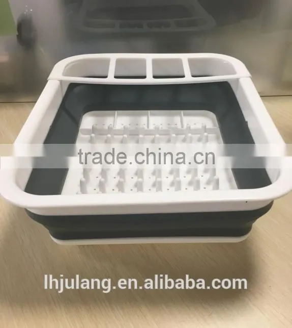 Plastic collapisble dish rack / plastic foldable dish rack of Kitchen