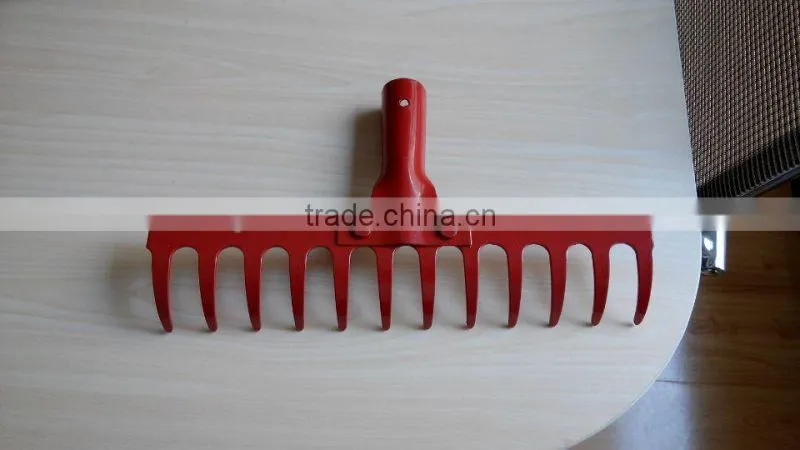 R106 Steel Material Red Paint Sprayed Farming Tools&Garden Tools Rake