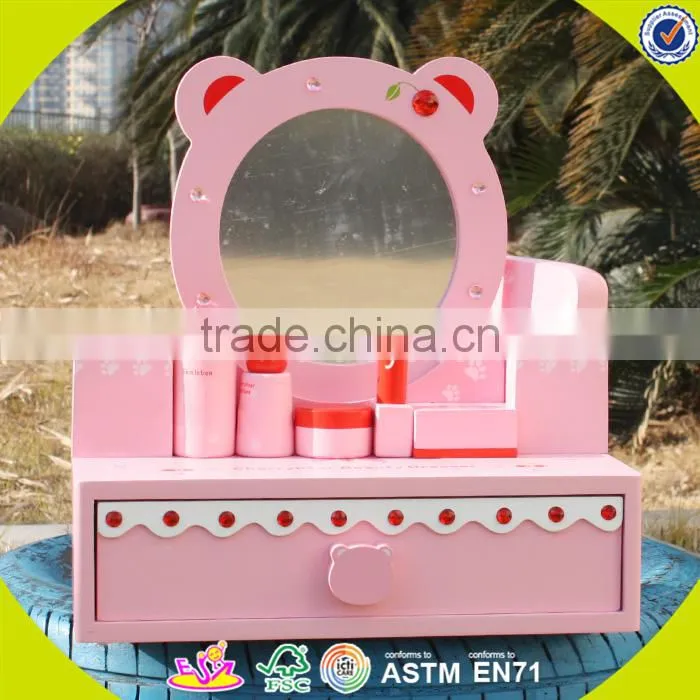 Wholesale reliable quality indoor wooden kids bedroom furniture toy, preschool wooden role play furniture toy W08H075