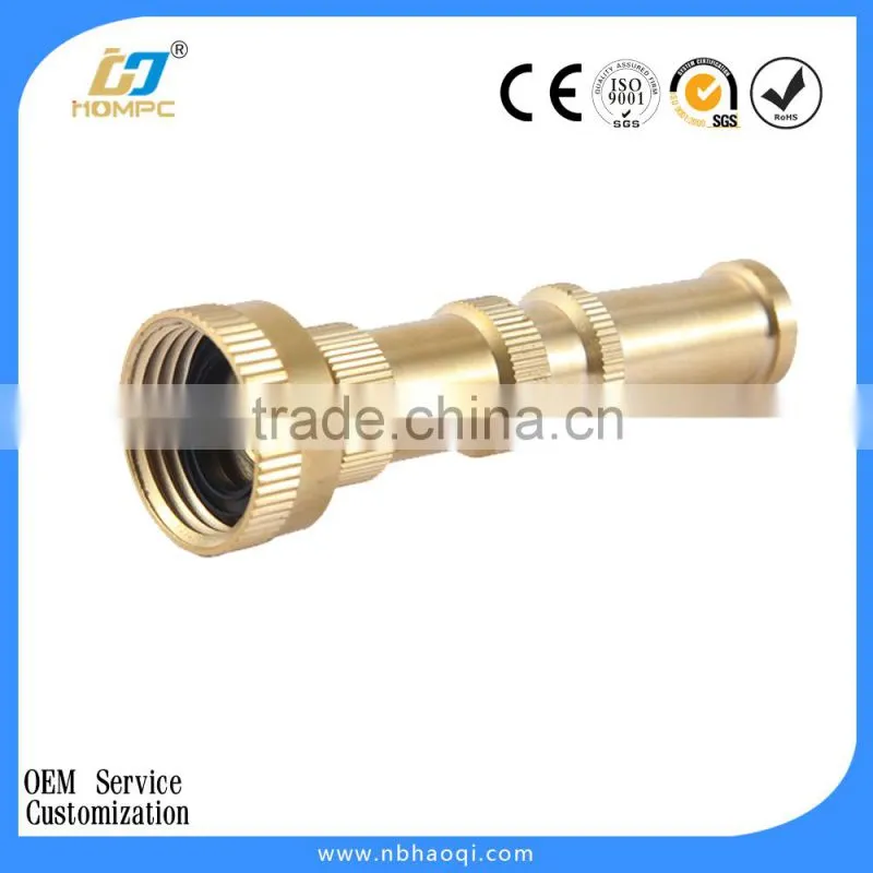 Heavy duty adjustable brass garden hose nozzle
