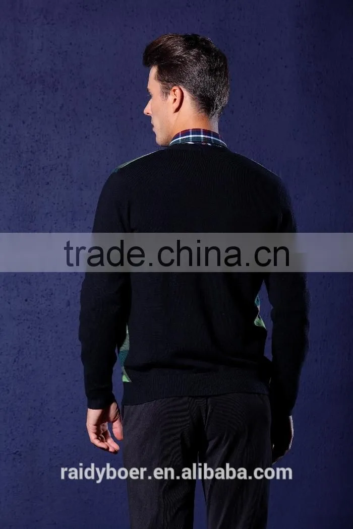 mens high quality jacquard cardigan