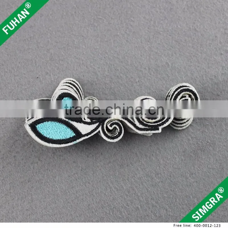 Hangzhou Garment Accessories Custom Design Hats Sewing Embroidery Badges