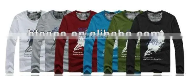 Custom cotton fashion trends long sleeve tops t shirt
