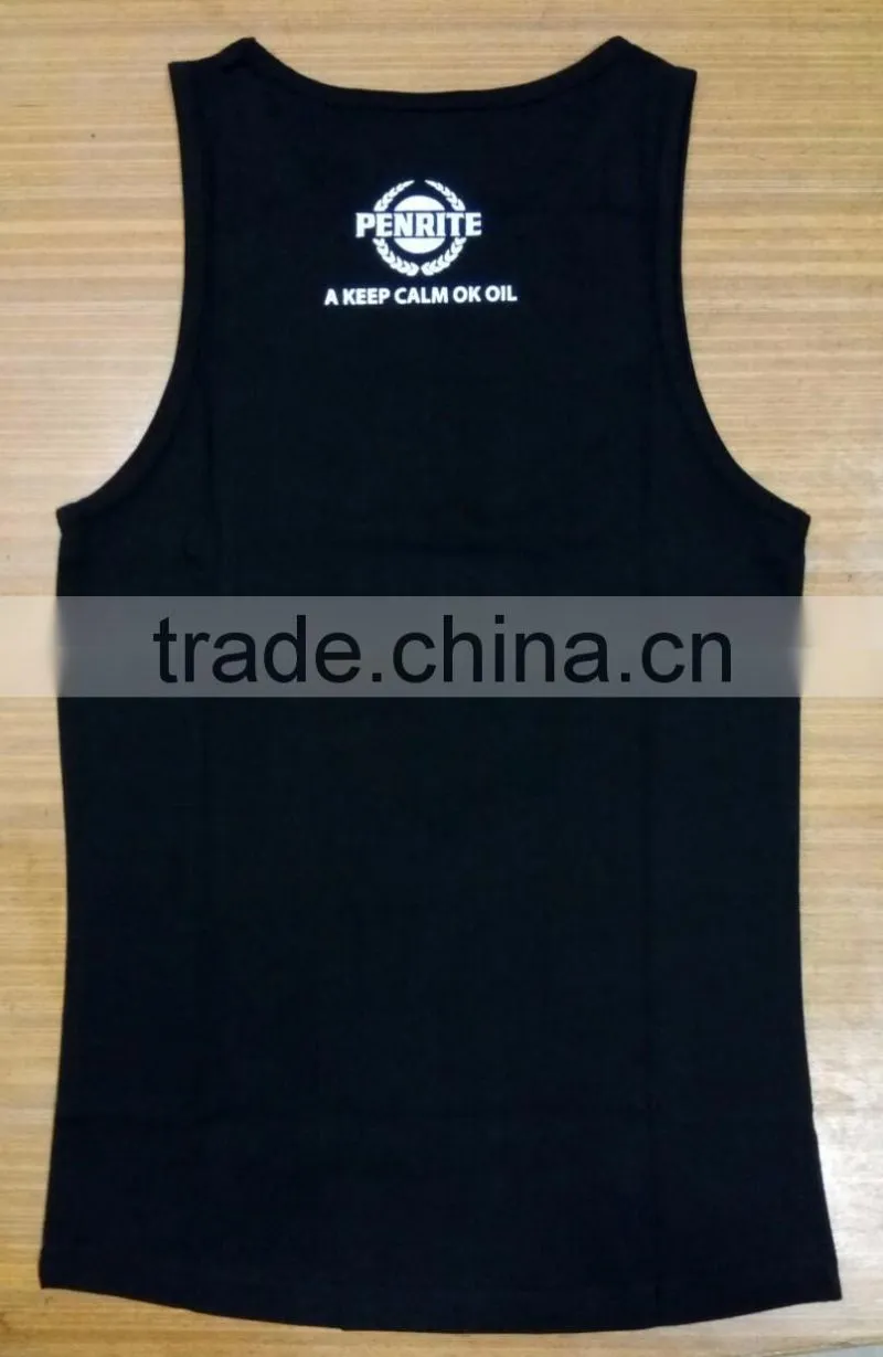 Custom Design Printing sleeveless Tank tops, mens cotton printed vest