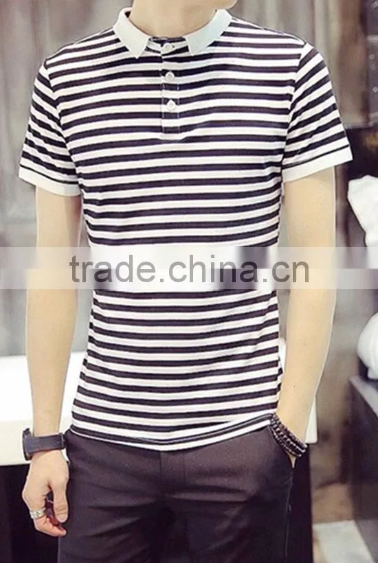 Custom made men's casual colour block t-shirt guys designer cool t shirts with zip detail