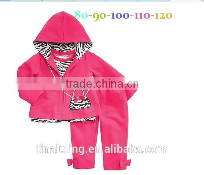 girls 3pcs clothing sets kids zabra boutqiue clothes sets baby outfits