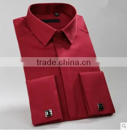 2014 Mens Slim fit Dress long Sleeve solid color Shirts Mens dress shirts