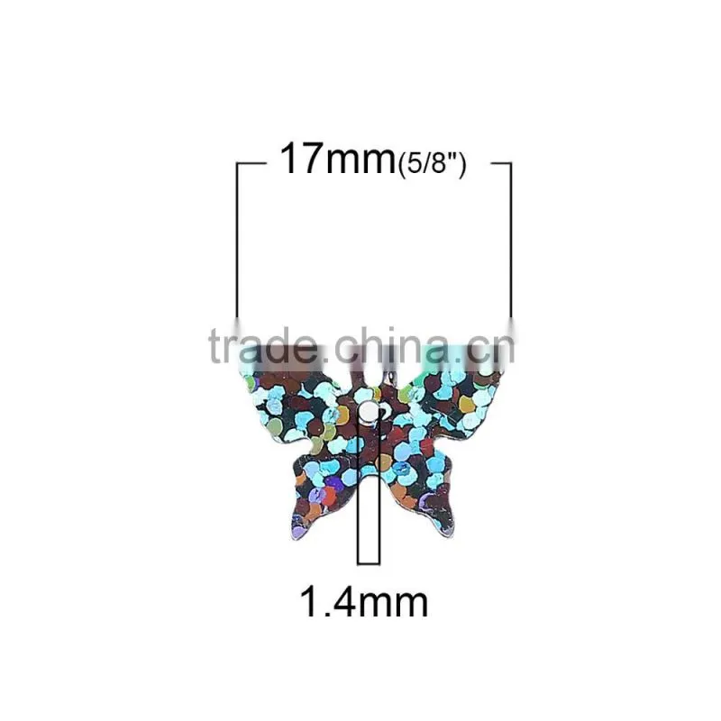 Embellishment Findings At Random Polyvinylchlorid Sequins Christmas Butterfly