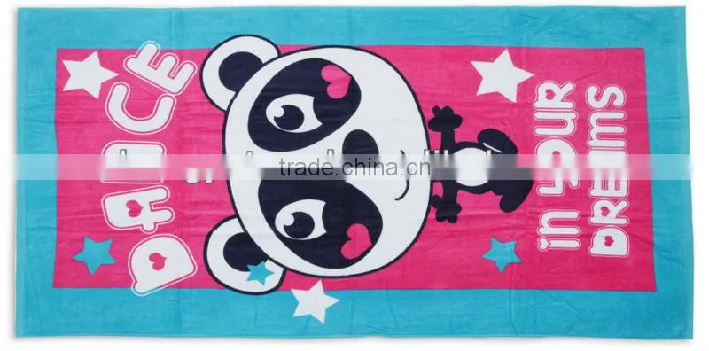 OEM 100%cotton velour reactive printed promo towel