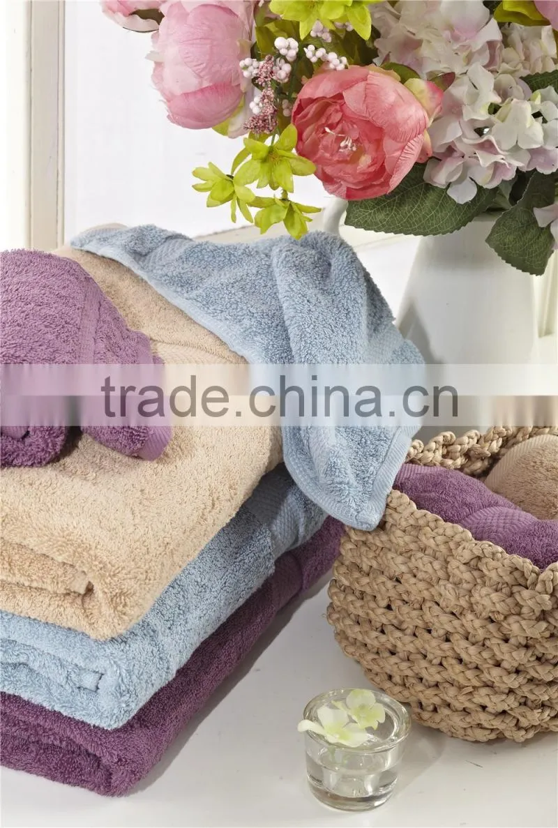 Luxury Hotel Wholesale Dobby Dyed Hand Towel 100% Cotton