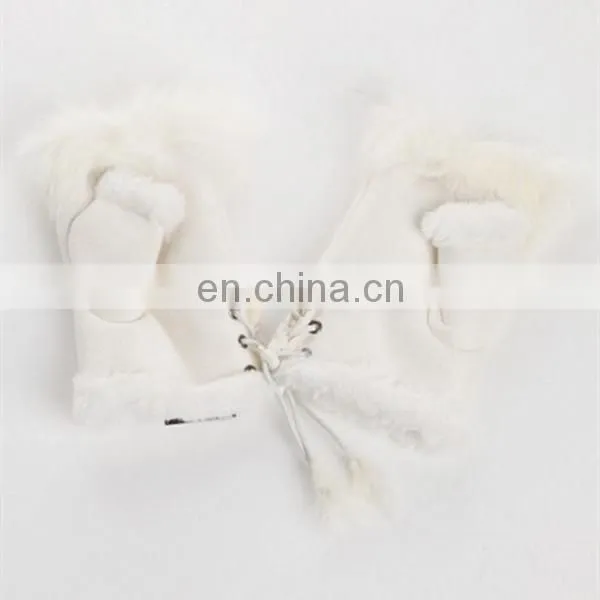 Beautiful half Finger Sheepskin Gloves