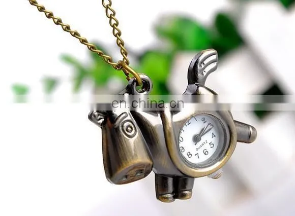 godbead Charming Design Classic Quartz Antique Pony Pendant Children Pocket Watch Necklace retro pocket watch wholesale