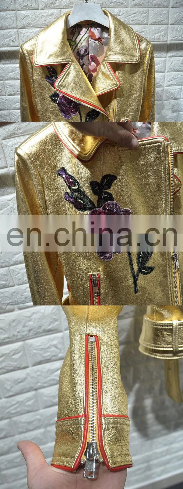 Womens Leather Coat Short Design Outerwear Jacket Motorcycle Formal Jacket