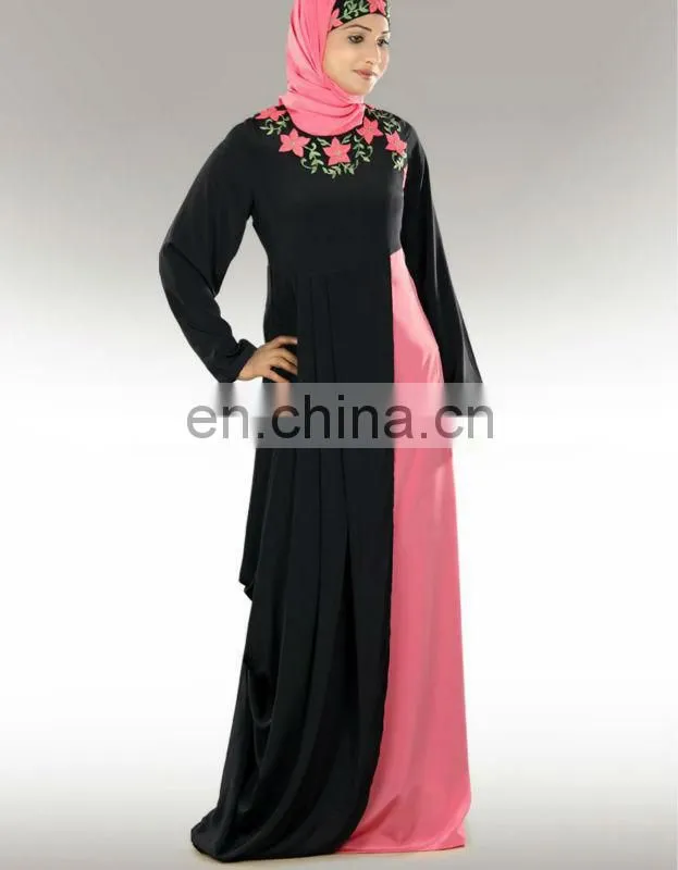 Elegant ladies crepe muslim party dress