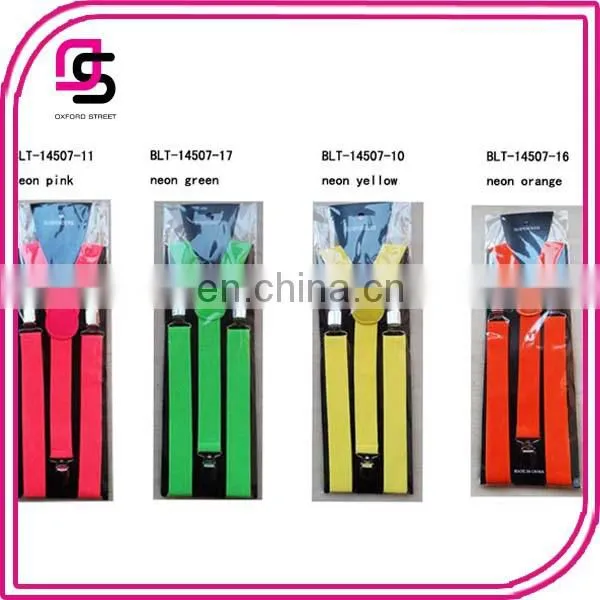 Hot pink neon colour spring suspender with cheap price