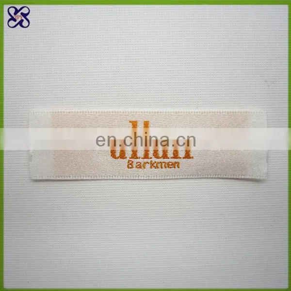 High quality woven damask label/Clothing label maker