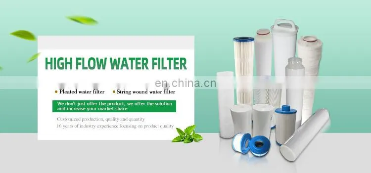 Custom wire wound water filter element with high efficiency of 0.01 micron