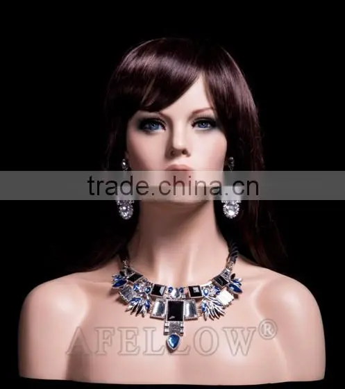 Women Head Mannequin Fiberglass Female Cheap Head mannequin H1