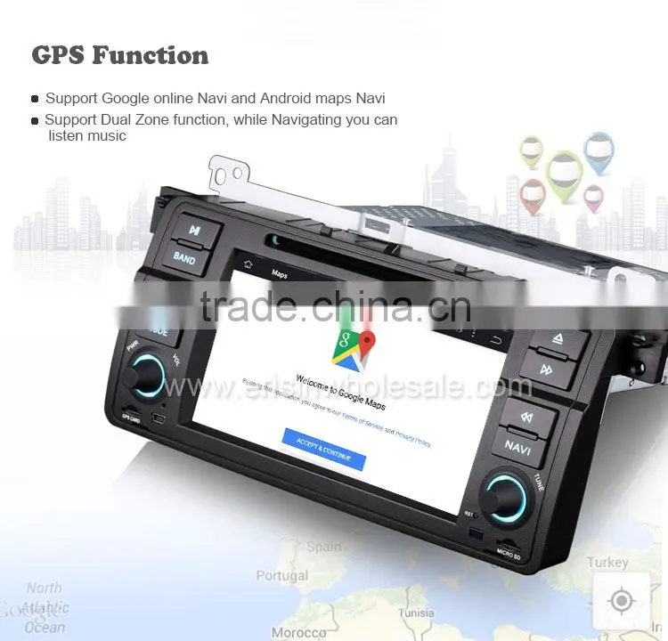 Erisin ES2246B 2 Din 7 inch Car Audio with GPS 3G WiFi Bluetooth for E46 M3