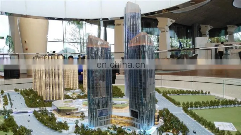 High quality 3d miniature city plan building model for development