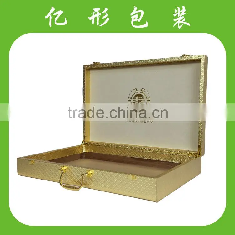 2015 Luxury Automatic Girls Cosmetic box Hand Made Leather Jewellery Box
