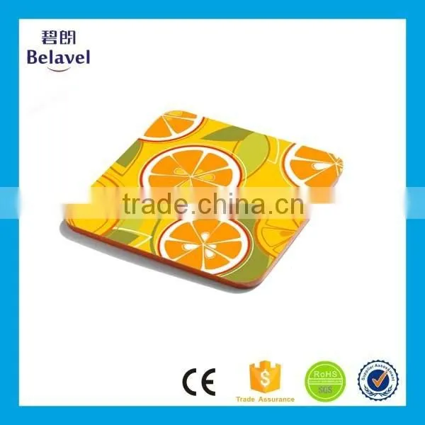 Hot sale square paper coaster logo printed custom MDF cork coaster