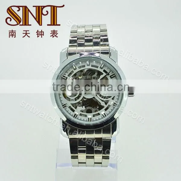 SNT-ME024 stainless steel back water resistant mechanical watch 30m