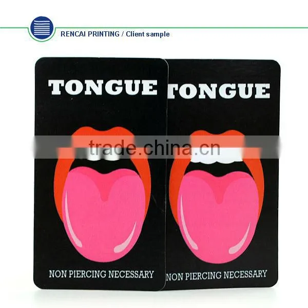 Romantic colorful hot sale big tongue hard paper card