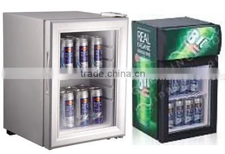 upright commercial sliding door open supermarket display fridge